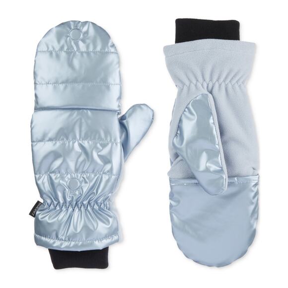 Isotoner Signature Women's Sleek Heat Flip Touchscreen Mittens Blue Fog  NWT - Picture 2 of 3